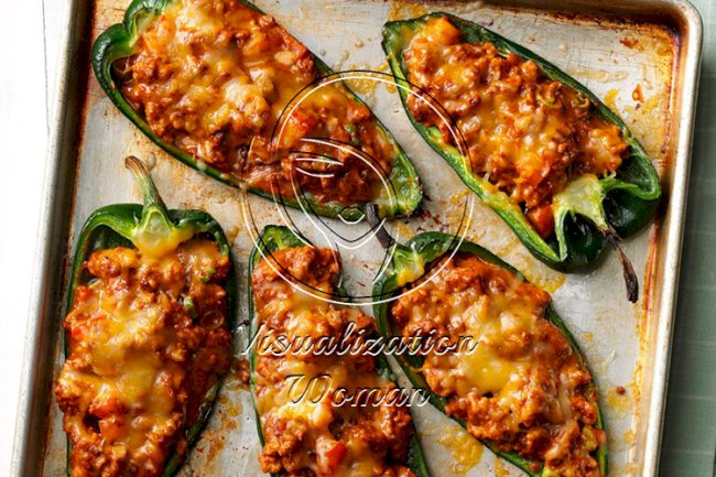Chili-Stuffed Poblano Peppers