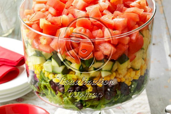 Layered Garden Bean Salad