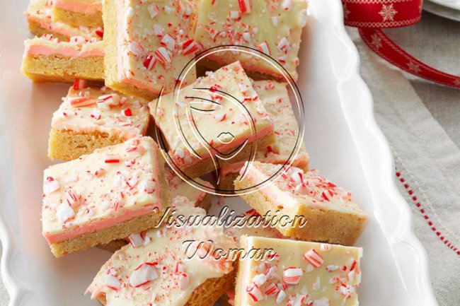 Candy Cane Shortbread Bars