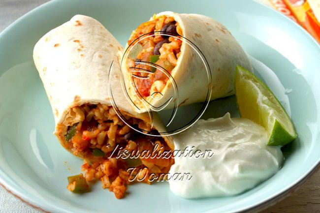 Quick Bean and Rice Burritos