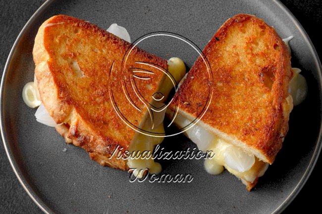 Grilled Cheese and Pickled Onion Sandwich