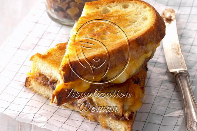 Gourmet Grilled Cheese with Date-Bacon Jam