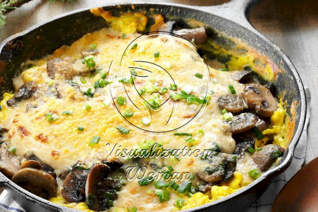 Creamy Eggs & Mushrooms Au Gratin