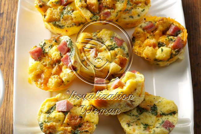 Mini Ham & Cheese Quiches