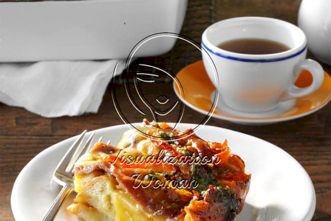 Prosciutto-Pesto Breakfast Strata