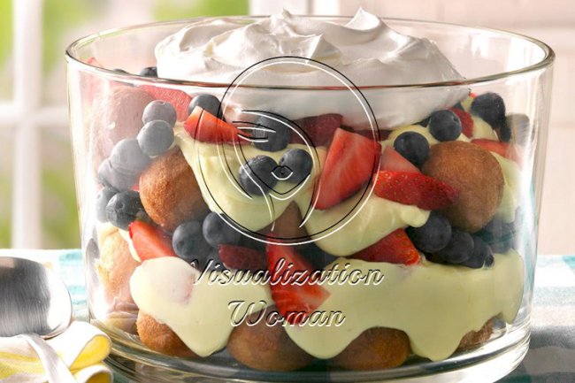 Berry, Lemon and Doughnut Hole Trifle