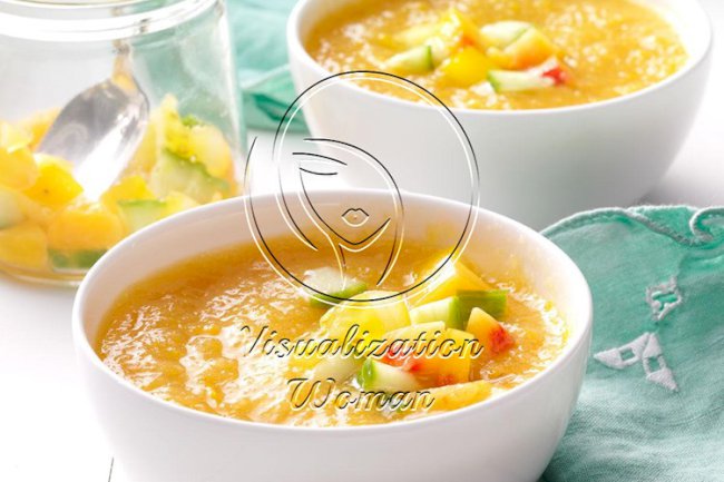 Golden Summer Peach Gazpacho