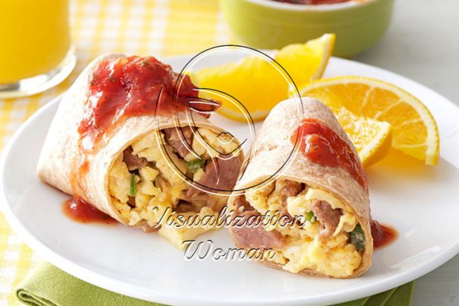 New Mexico Green Chile Breakfast Burritos