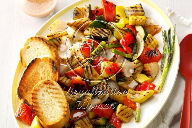 Grilled Veggies with Mustard Vinaigrette