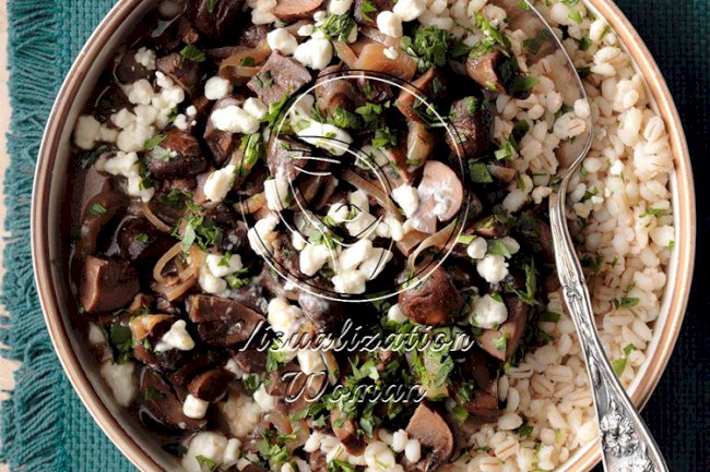 Mushroom Marsala with Barley