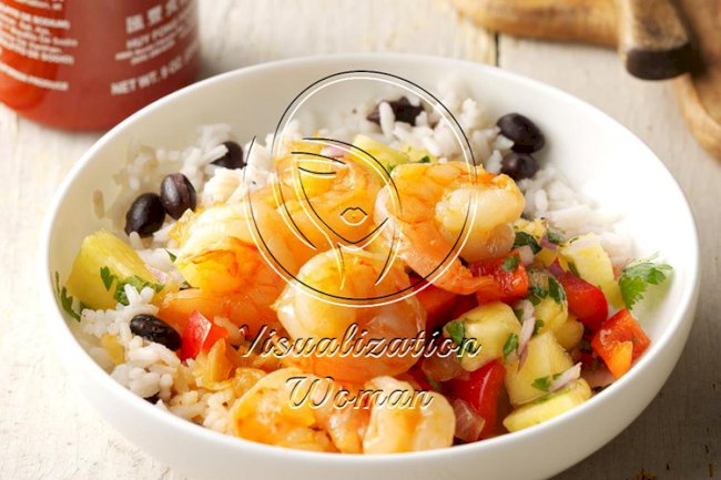 Spicy Sweet Shrimp with Pineapple Salsa