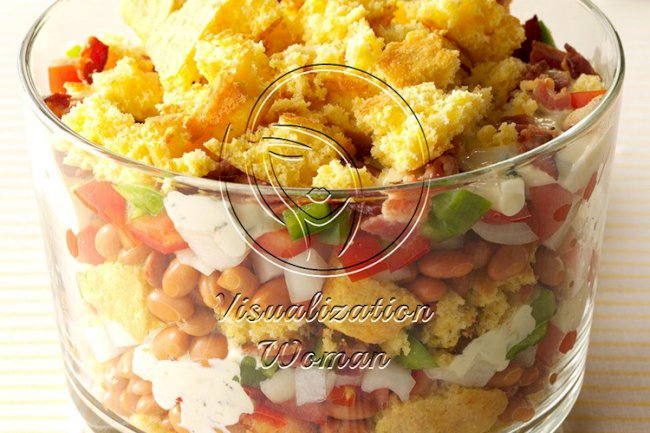 Layered Cornbread Salad