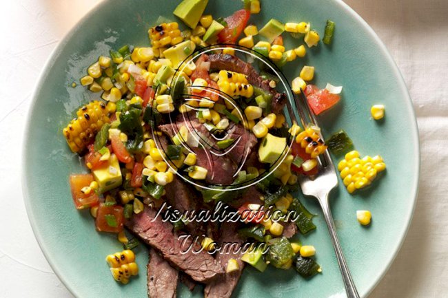 Grilled Flank Steak with Summer Relish