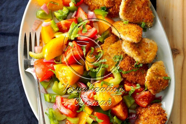 Turkey Medallions with Tomato Salad