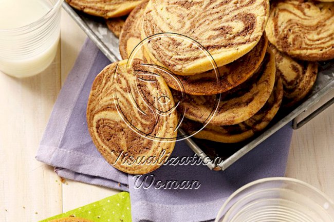 Chocolate-Swirled Peanut Butter Cookies