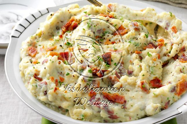 Stilton, Bacon & Garlic Smashed Potatoes