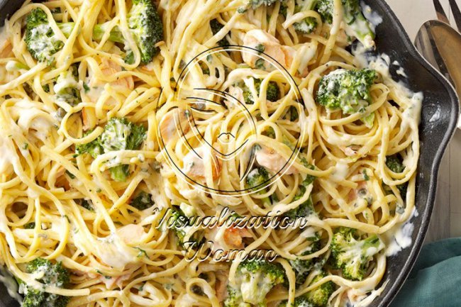 Creamy Salmon Linguine