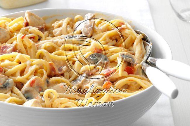 Chicken-Pepper Alfredo
