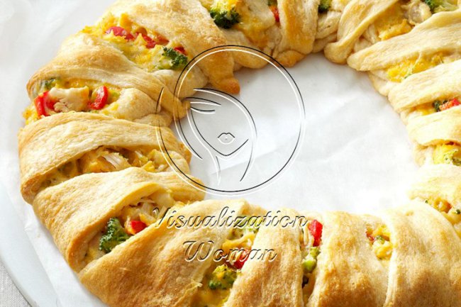 Chicken Crescent Wreath