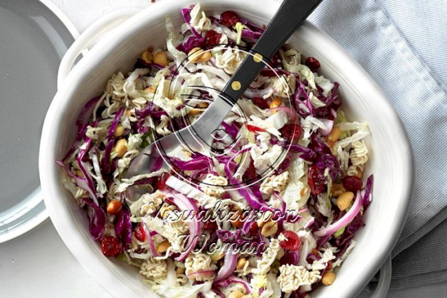 Ramen Noodle Cranberry Coleslaw