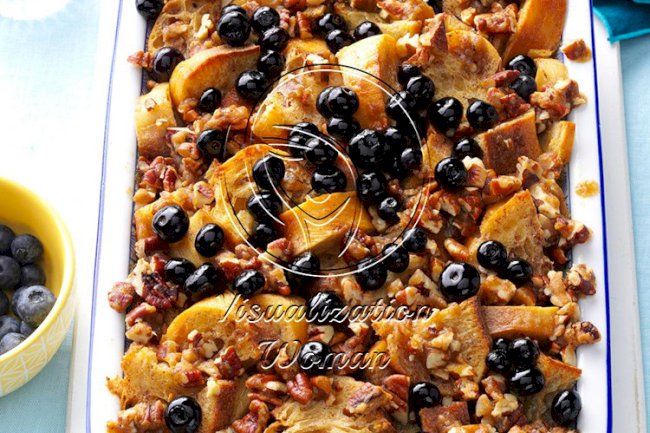 Make-Ahead Blueberry French Toast Casserole