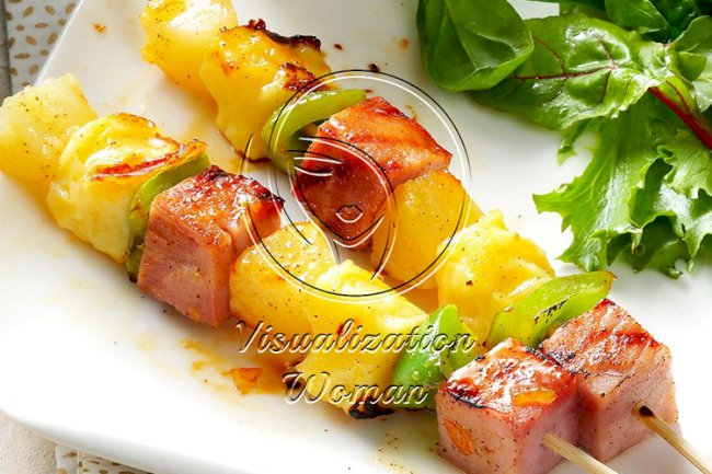 Swiss Ham Kabobs