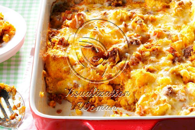 Mexican Sausage & Cornbread Strata