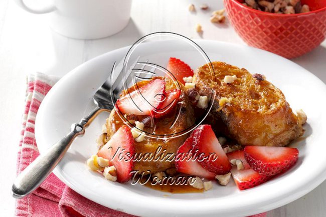 Strawberry-Hazelnut French Toast