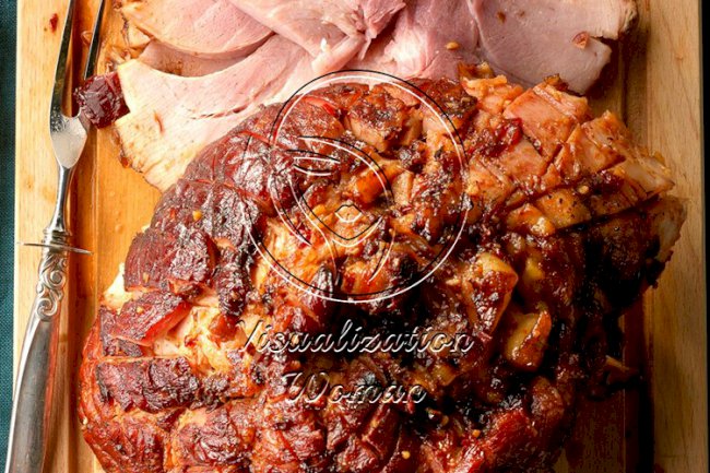 Baked Ham with Honey-Chipotle Glaze