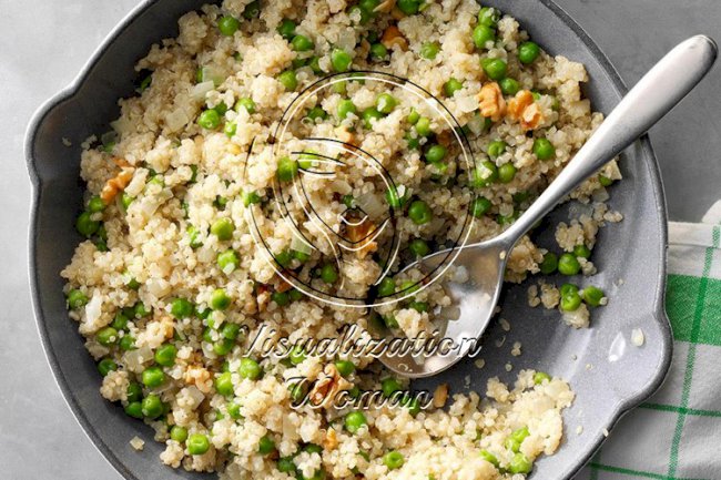 Quinoa with Peas and Onion