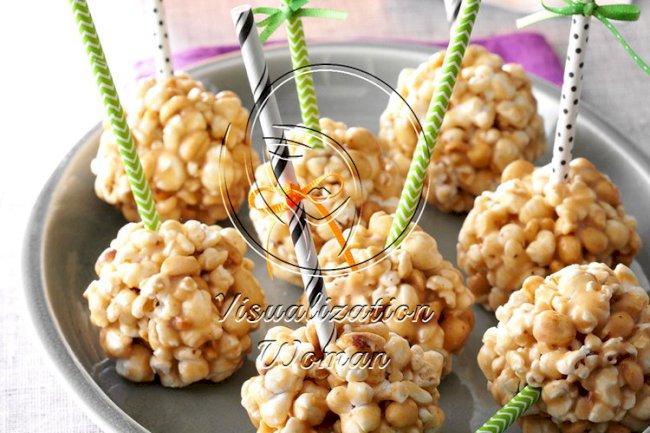 Peanut Butter Popcorn Balls