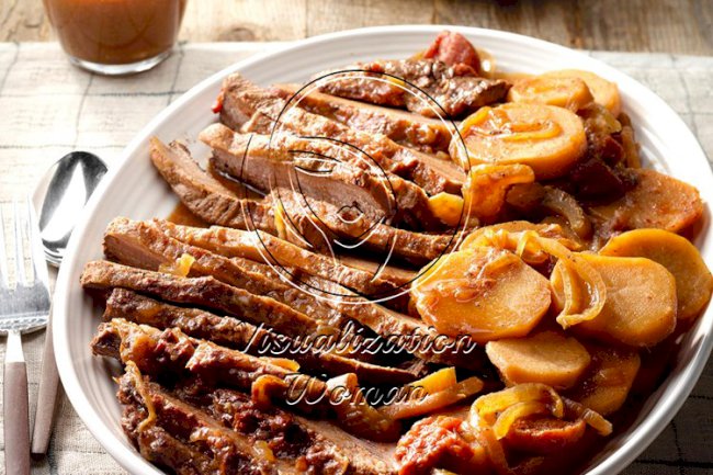All-Day Brisket with Potatoes