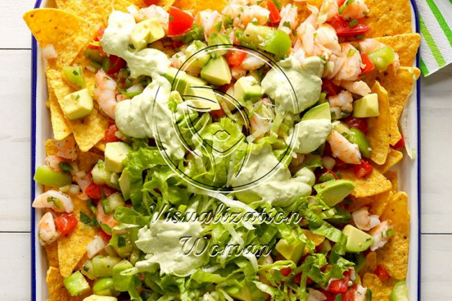 Fresh Shrimp and Avocado Nachos