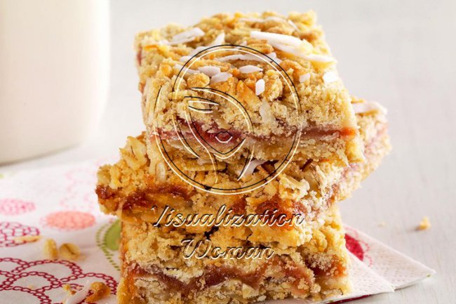 Rhubarb Oat Bars