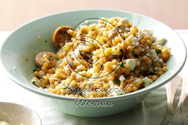 Israeli Couscous & Chicken Sausage Skillet