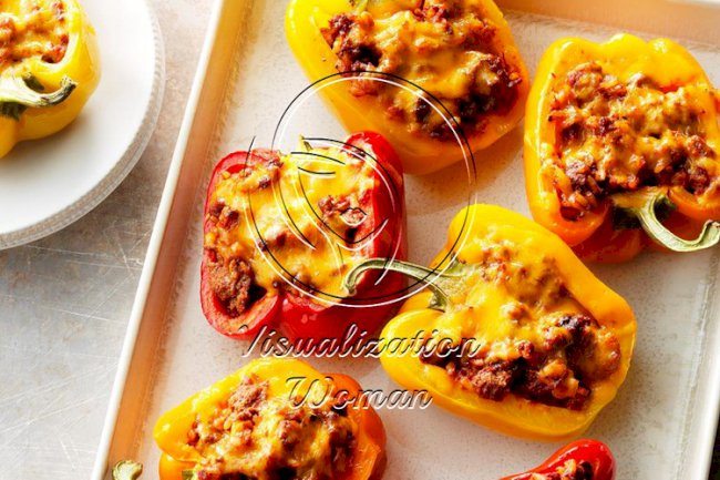 Cheeseburger Pepper Cups