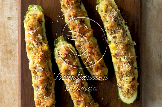 Stuffed Grilled Zucchini