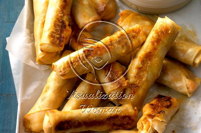 Buffalo Chicken Egg Rolls