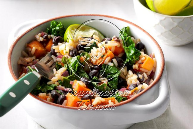 Black Bean & Sweet Potato Rice Bowls