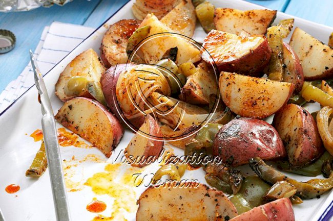 Grilled Potatoes & Peppers