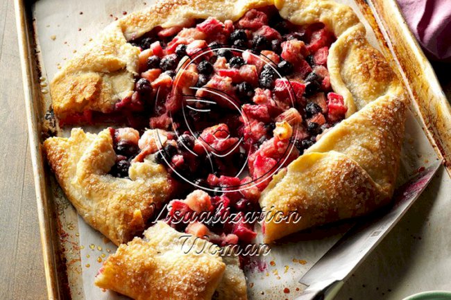 Blueberry Rhubarb Country Tart
