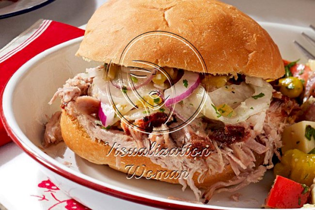 Grilled Shredded Pork Sandwiches