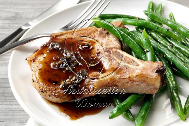Pork Chops with Honey-Balsamic Glaze