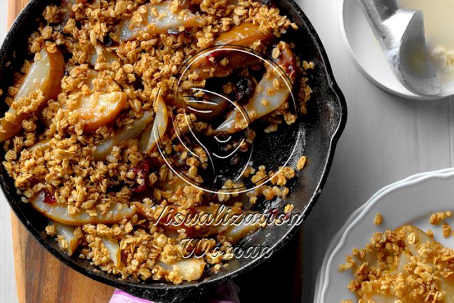 Grilled Cranberry Pear Crumble