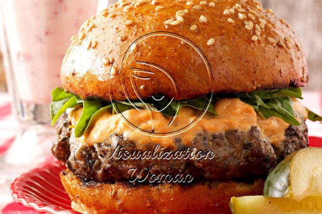 Basil Burgers with Sun-Dried Tomato Mayonnaise