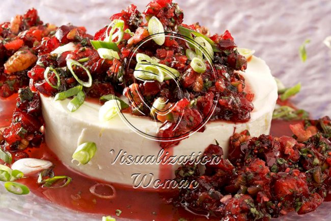 Gingered Cran-Orange Salsa over Cream Cheese