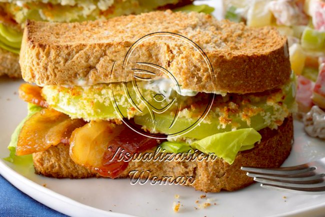 Oven-Fried Green Tomato BLT