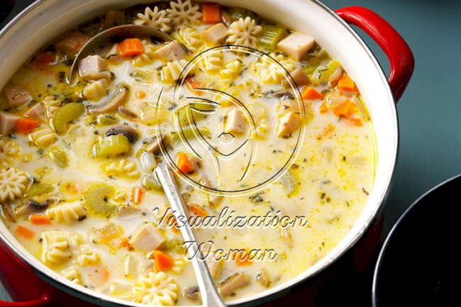 Creamy Vegetable Turkey Soup