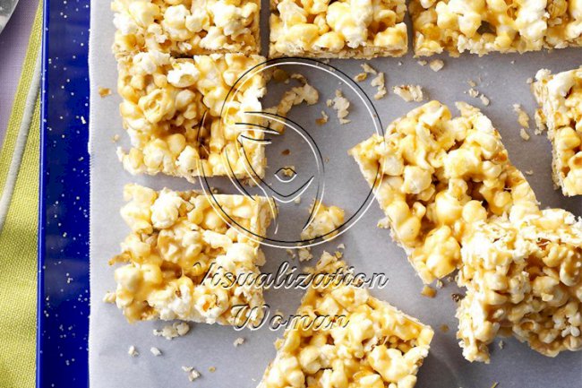 Peanut Butter Popcorn Bars