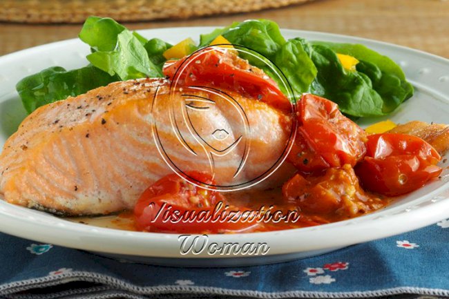 Pan-Roasted Salmon with Cherry Tomatoes